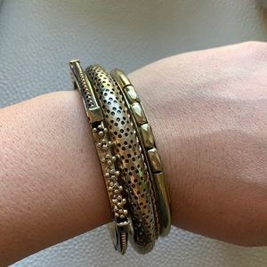 Black and Gold Bangle Stack